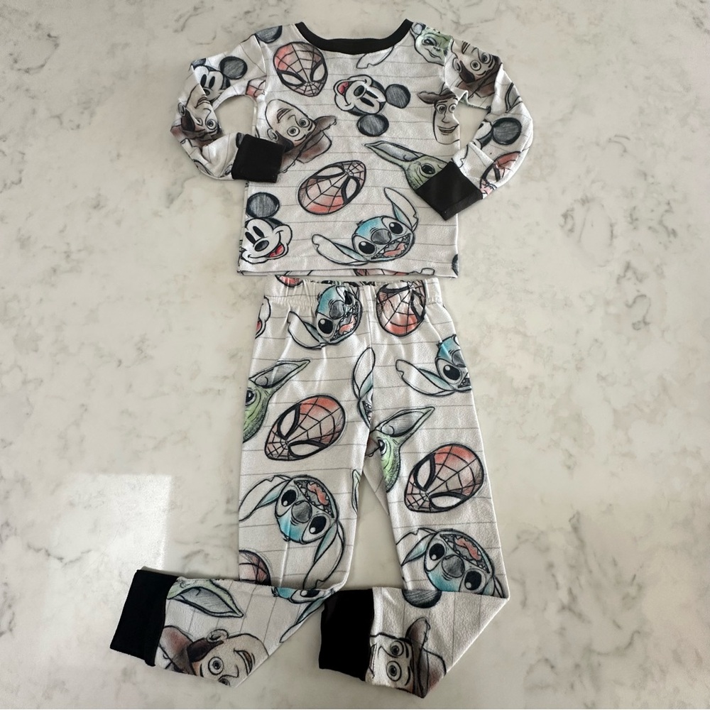Limited Edition Disney 100 Toddler Character Pajamas. Size 4